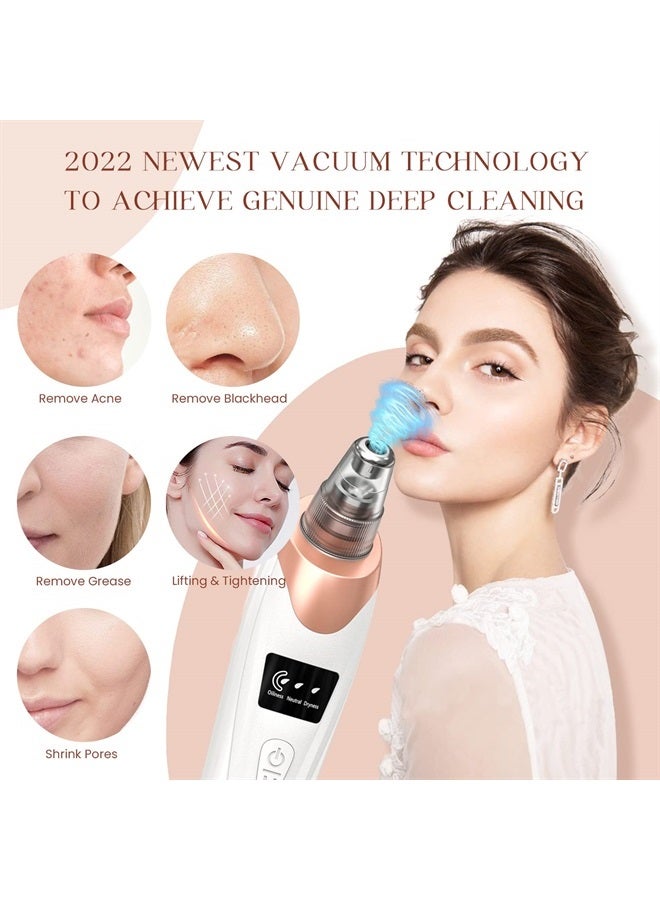 Gackoko 2024 Newest Blackhead Remover Pore Vacuum,Facial Pore Cleaner-5 Suction Power,5 Probes,USB Rechargeable Blackhead Vacuum Kit Electric Acne Extractor Tool for Adult - Image 3