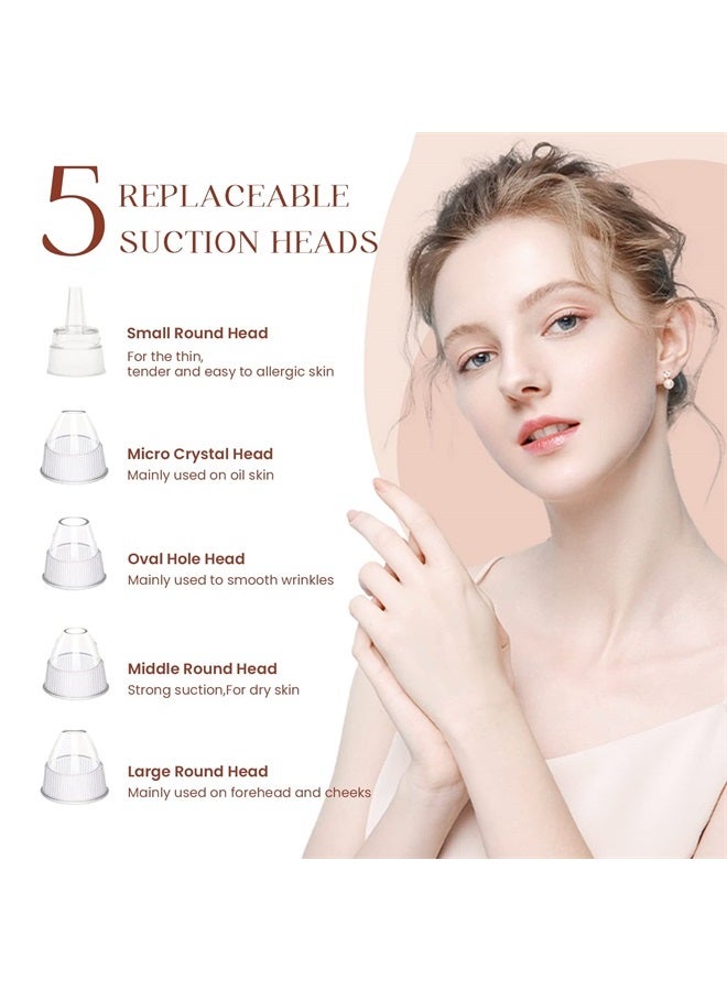 Gackoko 2024 Newest Blackhead Remover Pore Vacuum,Facial Pore Cleaner-5 Suction Power,5 Probes,USB Rechargeable Blackhead Vacuum Kit Electric Acne Extractor Tool for Adult - Image 5