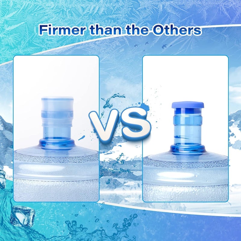 OHOH 2 Pack Original 5 Gallons Water Jug Cap, Fits 48mm|53mm|55mm Screw Tops|Threaded Tops, Reusable Universal Silicone Water Bottle Caps Non-Spill Top Lid Cover with Storage Box - Image 3