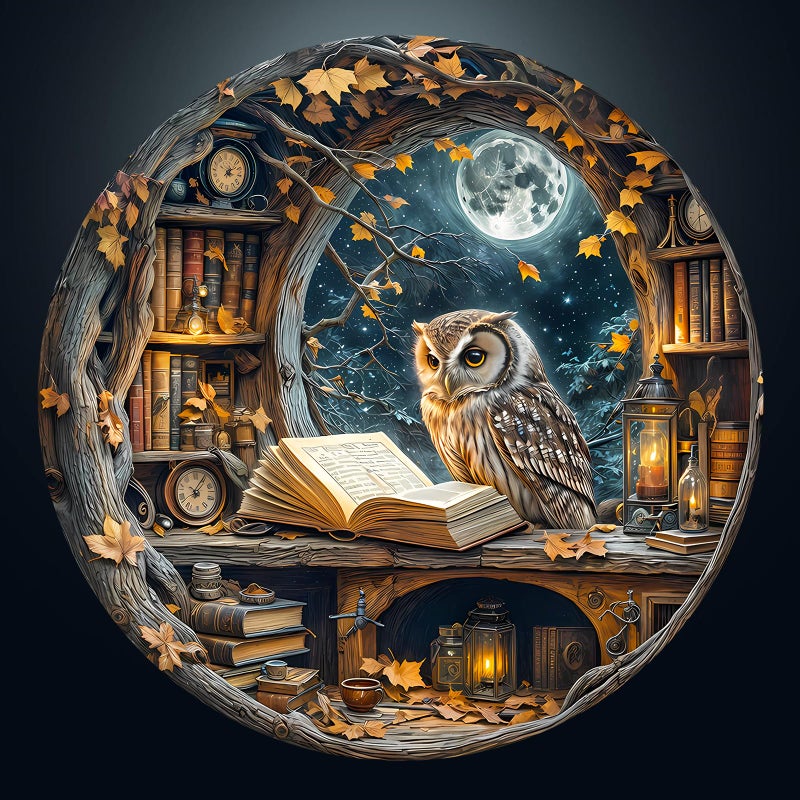 Masseruon 1000 Piece Puzzle for Adults 266 266in Moonlit Owl Puzzle for Adults 1000 Pieces Jigsaw Puzzles Adult Puzzles Game Unique Gift for Women Men - Image 3