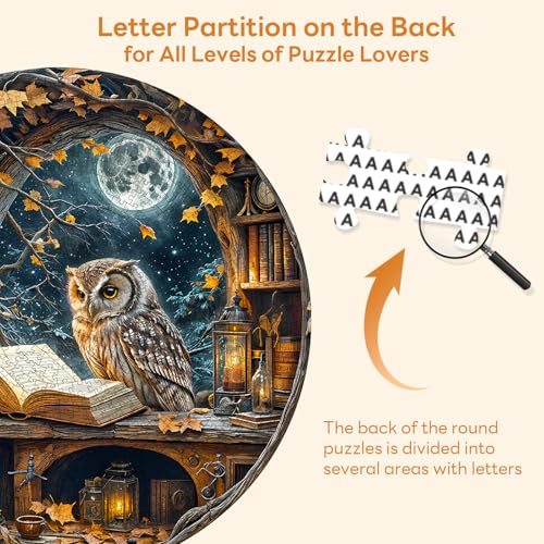 Masseruon 1000 Piece Puzzle for Adults 266 266in Moonlit Owl Puzzle for Adults 1000 Pieces Jigsaw Puzzles Adult Puzzles Game Unique Gift for Women Men - Image 5