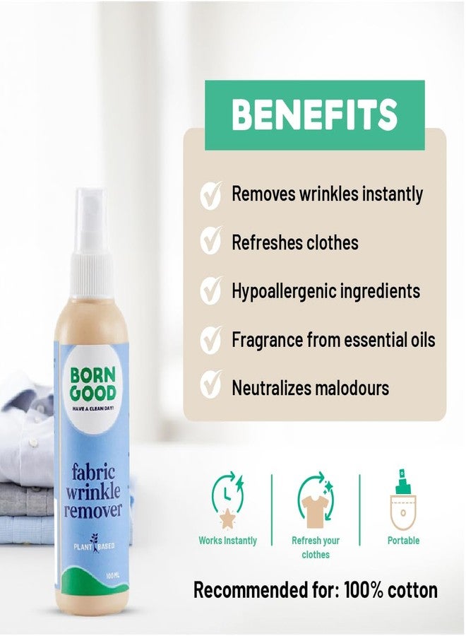 Born Good Natural Fabric Wrinkle Remover | 100ml | Removes Creases And Odor | Plant-Based, Biodegradable, Non-Toxic, Eco-Friendly, Organic, Herbal | Recommended for 100% cotton - Image 2