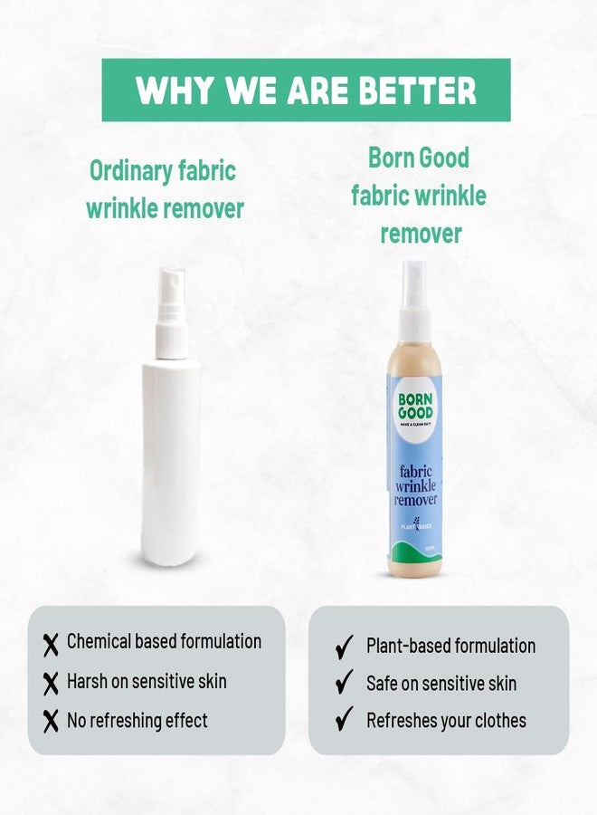 Born Good Natural Fabric Wrinkle Remover | 100ml | Removes Creases And Odor | Plant-Based, Biodegradable, Non-Toxic, Eco-Friendly, Organic, Herbal | Recommended for 100% cotton - Image 3