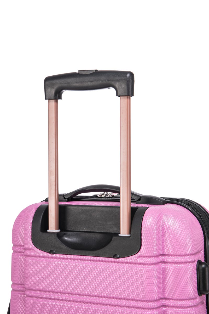 Rockland Melbourne Hardside Expandable Spinner Wheel Luggage Set, Pink, Carry-On 20-Inch and Tote 14-Inch - Image 5