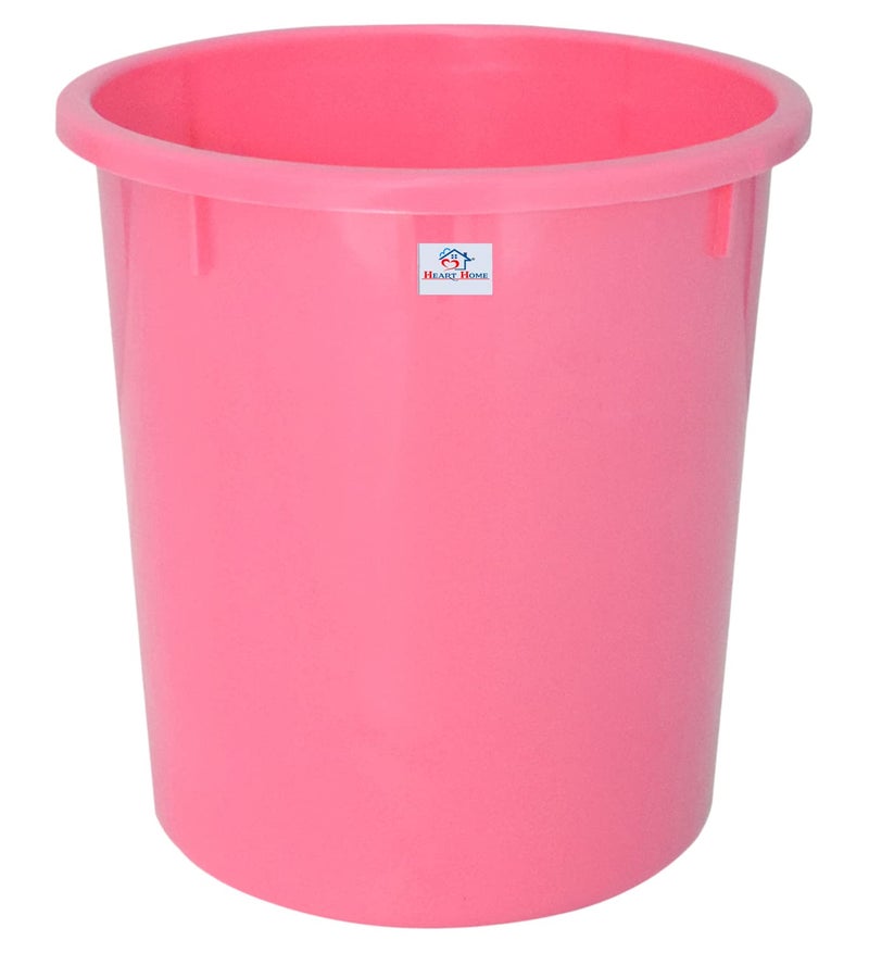 Kuber Industries Heart Home Plastic Open Dustbin Garbage Bin For Home Kitchen Office 5Ltr Pink47HH01045  - Image 1