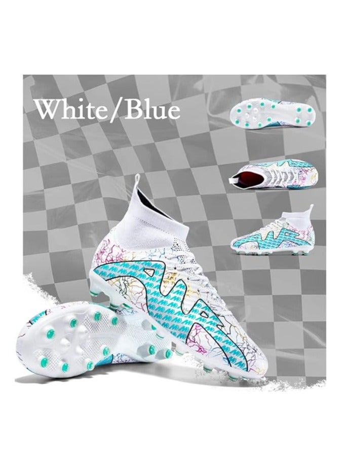 Men's Soccer Shoes Turf Cleats High-top Football Shoes Breathable Athletic Football Boots Outdoor Indoor Sports Walking Shoes Soccer Boots Unisex - Image 4