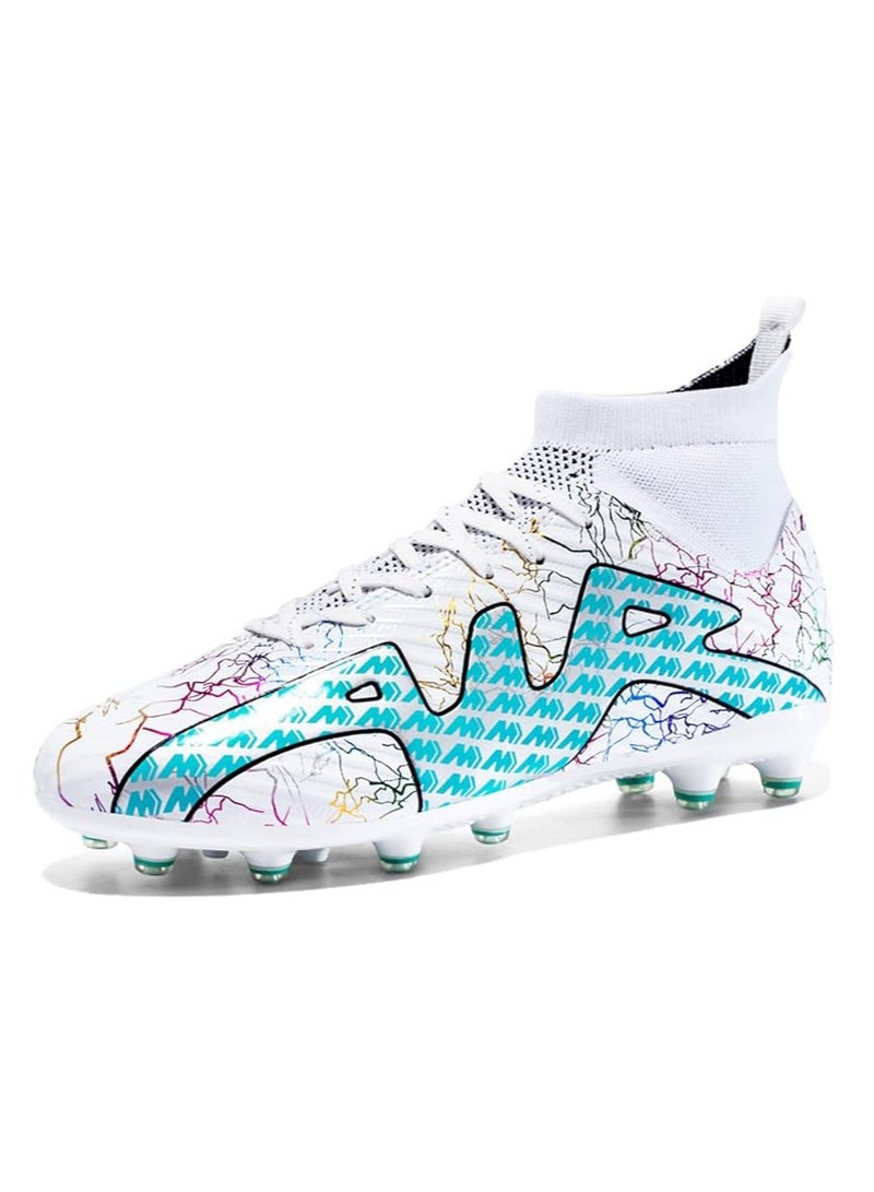 Men's Soccer Shoes Turf Cleats High-top Football Shoes Breathable Athletic Football Boots Outdoor Indoor Sports Walking Shoes Soccer Boots Unisex - Image 1