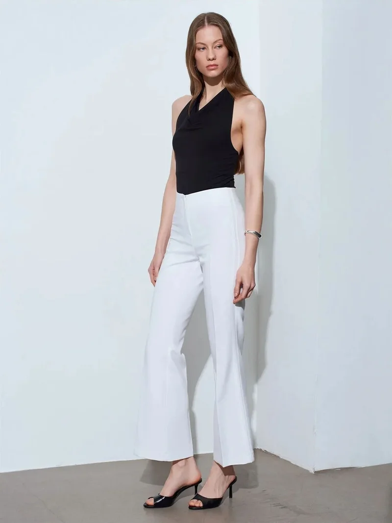 Dilvin Dilvin Women's High-Waist Flare Pants