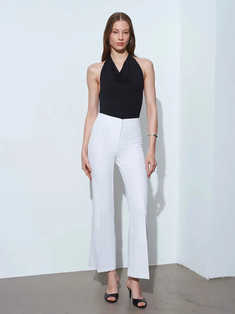 Dilvin Dilvin Women's High-Waist Flare Pants