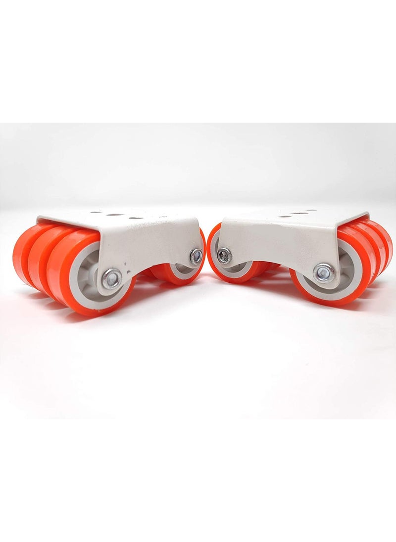 THOISEWELT THOISEWELT Small Sixer 6 Wheel Caster For Furniture Moving Trolly Tipoy 120kg Loding Capacity Pack Of 4  - Image 2