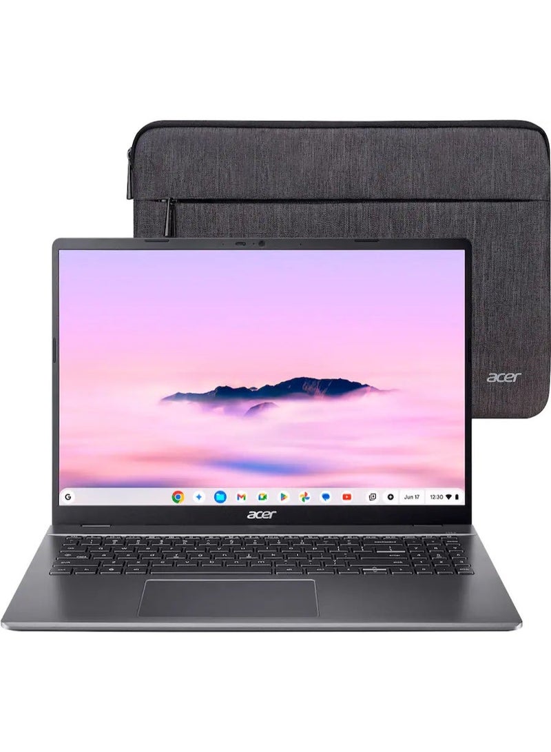 أيسر Chromebook Plus 516 Laptop – 16" WUXGA Display - Intel i3-1315U – 8GB LPDDR5 – 128GB Storage– Wi-Fi 6E - Google AI - Steel Gray English Steel Gray - Image 1