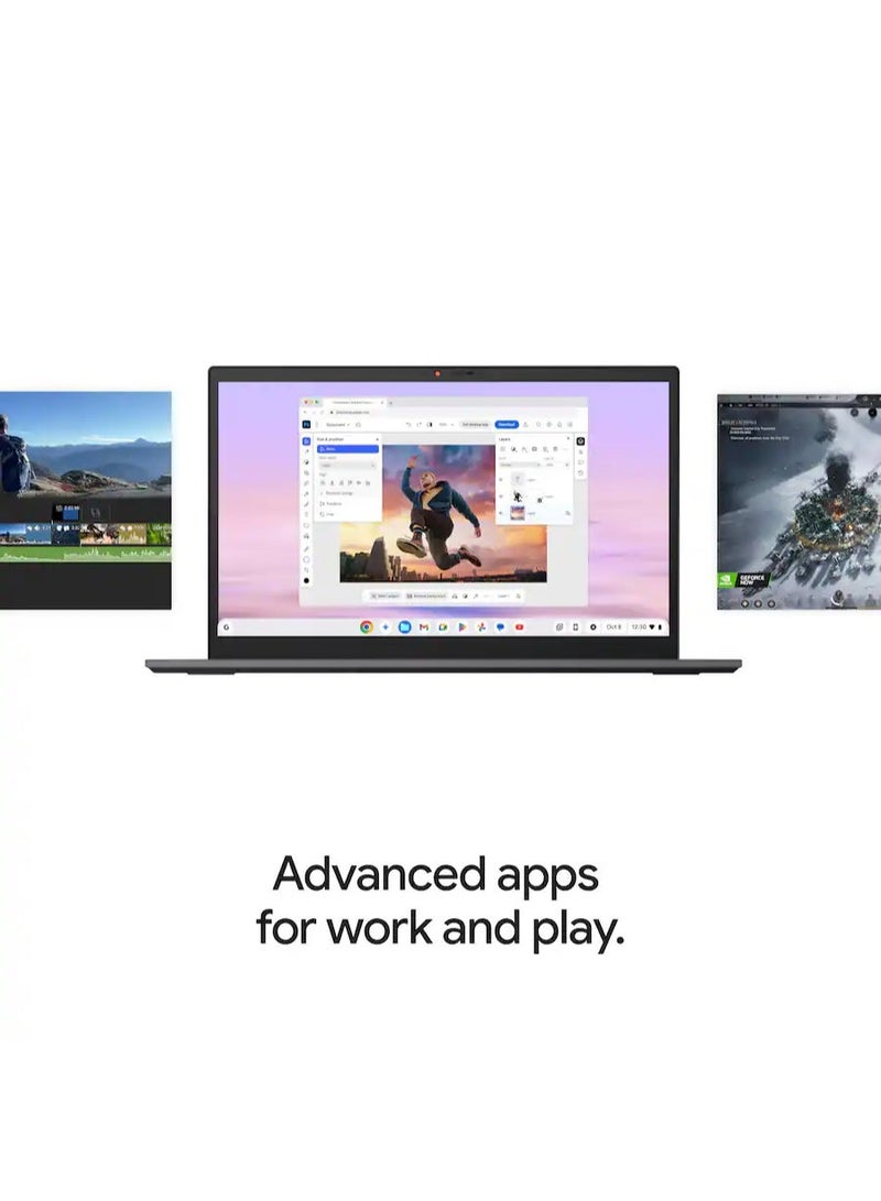 أيسر Chromebook Plus 516 Laptop – 16" WUXGA Display - Intel i3-1315U – 8GB LPDDR5 – 128GB Storage– Wi-Fi 6E - Google AI - Steel Gray English Steel Gray - Image 5
