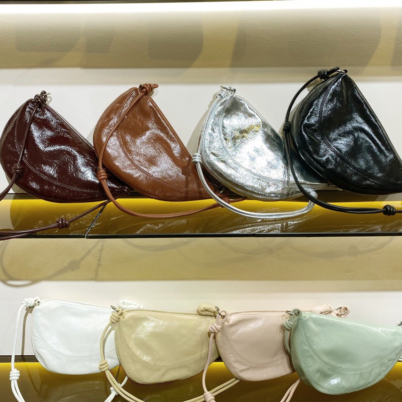 Women's Genuine Leather Saddle Shoulder Bag - Image 3