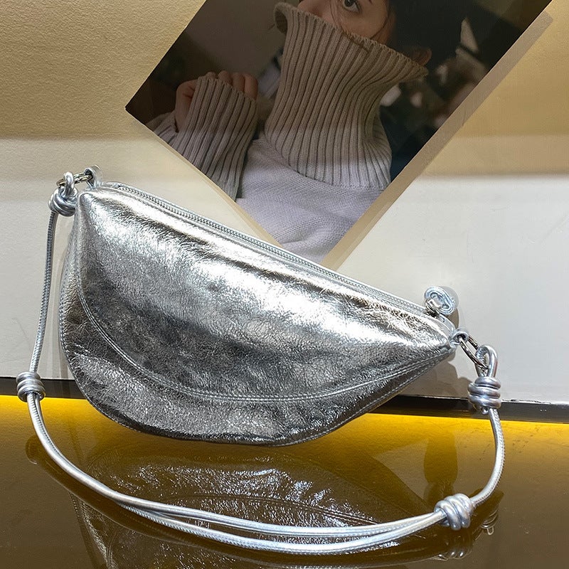 Women's Genuine Leather Saddle Shoulder Bag - Image 1