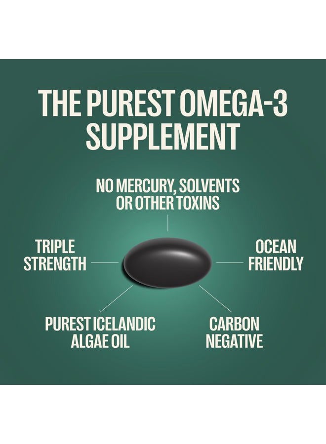 Orlo DHA Vegan DHA Omega 3 Dietary Supplement Triple Omega-3 Effect Vegetable DHA & EPA Omega-3 Algae Oil Fatty Acids or Fish Oil Alternative (120 Mini Soft Capsules) - Image 4