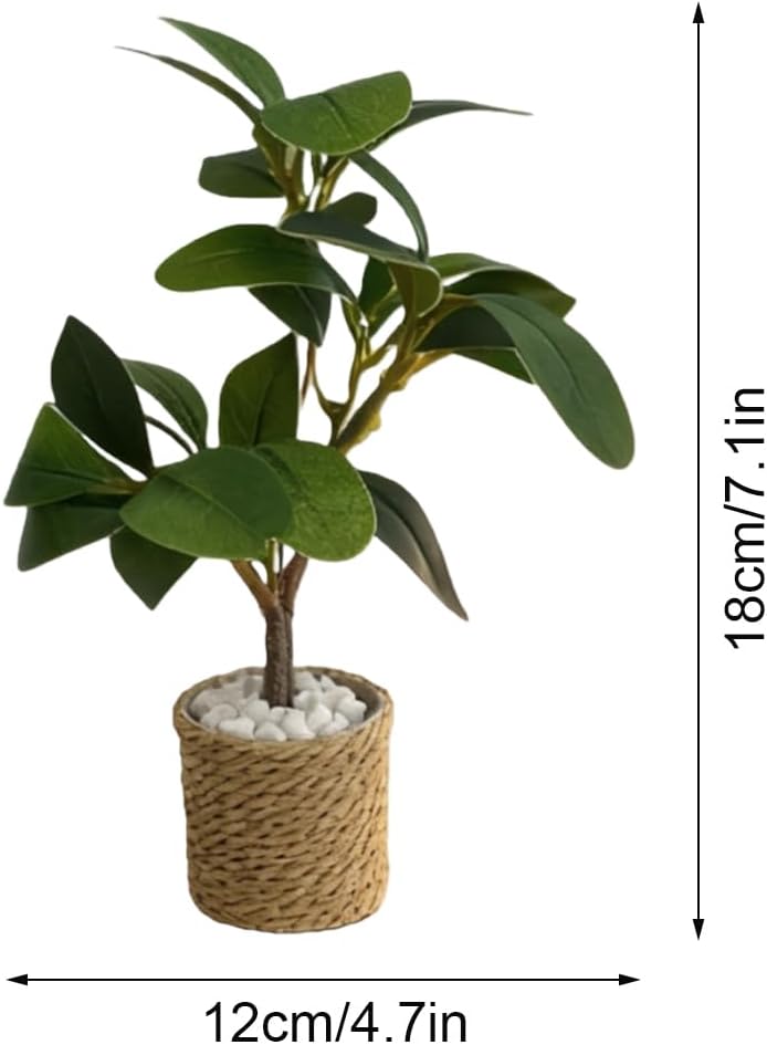 Mini Plant - 1:6 Scale Greenery, 12x18cm Tiny Potted Leaves for Christmas, DIY Ornament with Decorative Charm, Home Décor, Small Desk Plant for Shelf and Windowsill - Image 2