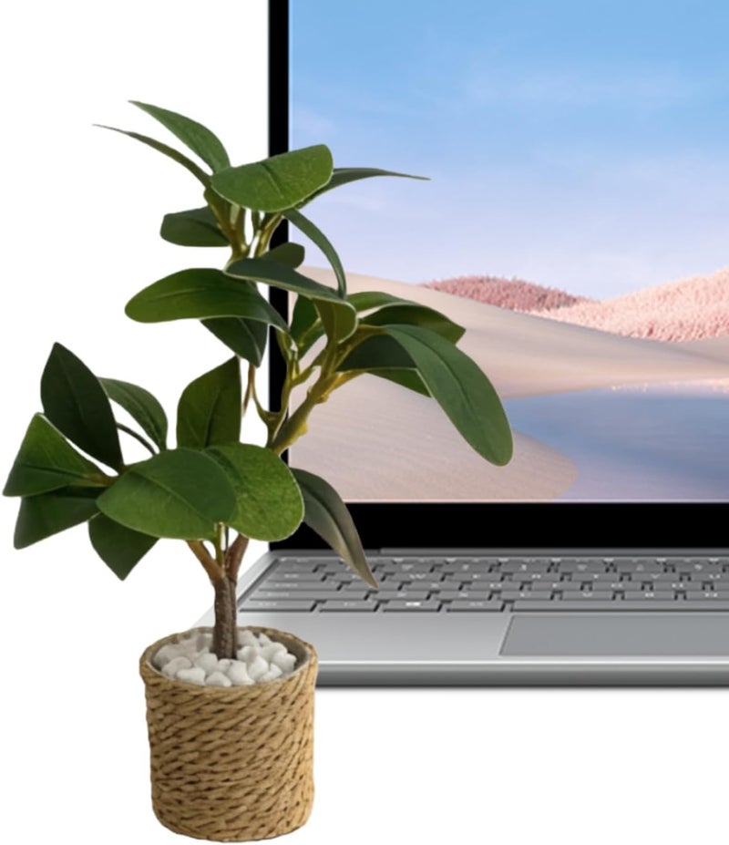 Mini Plant - 1:6 Scale Greenery, 12x18cm Tiny Potted Leaves for Christmas, DIY Ornament with Decorative Charm, Home Décor, Small Desk Plant for Shelf and Windowsill - Image 1