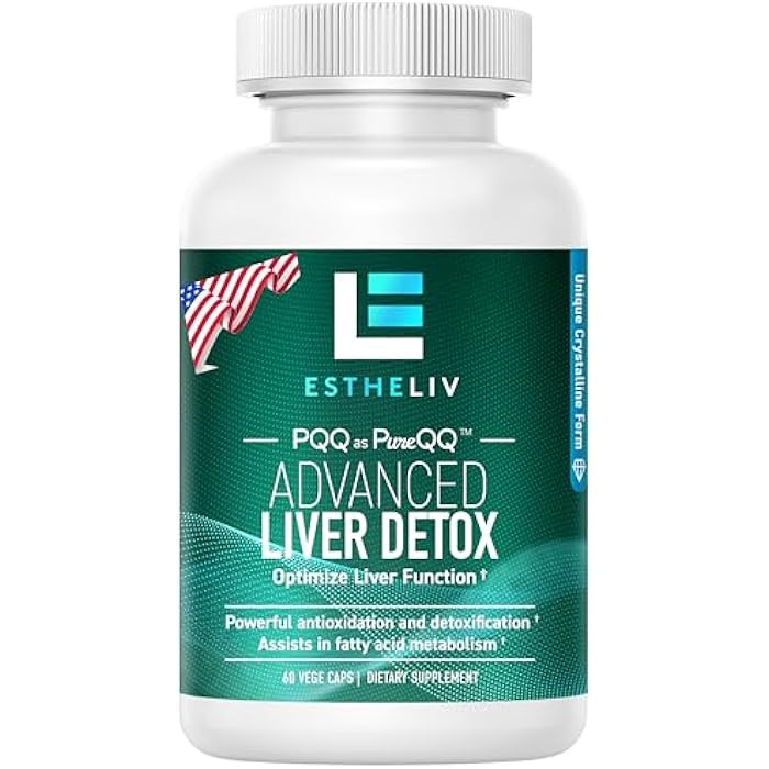 ESTHELIV Liver Cleanse Detox & Repair PQQ + Inositol Formula, Updated V2.0 (Non Milk Thistle Supplement and Artichoke Extract), for Liver Health and Liver Detox, Liver and Vesicle Cleanser - Image 1