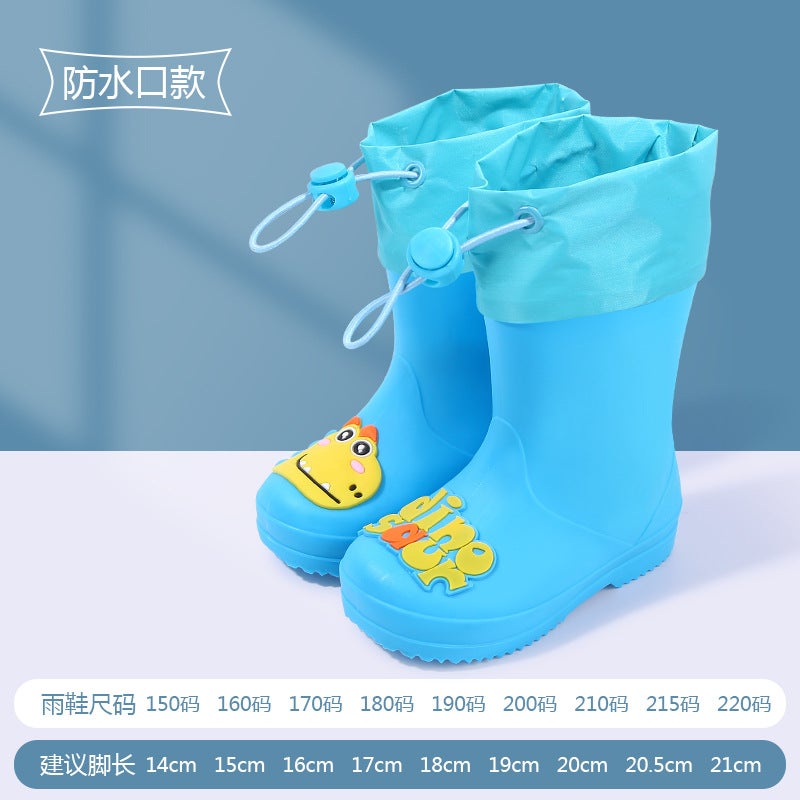 Girls' Rain Boots Non-Slip Kindergarten Princess Baby Waterproof Girdle Women'S Children'S Rain Boots Primary School Boys Water Shoes - Image 1