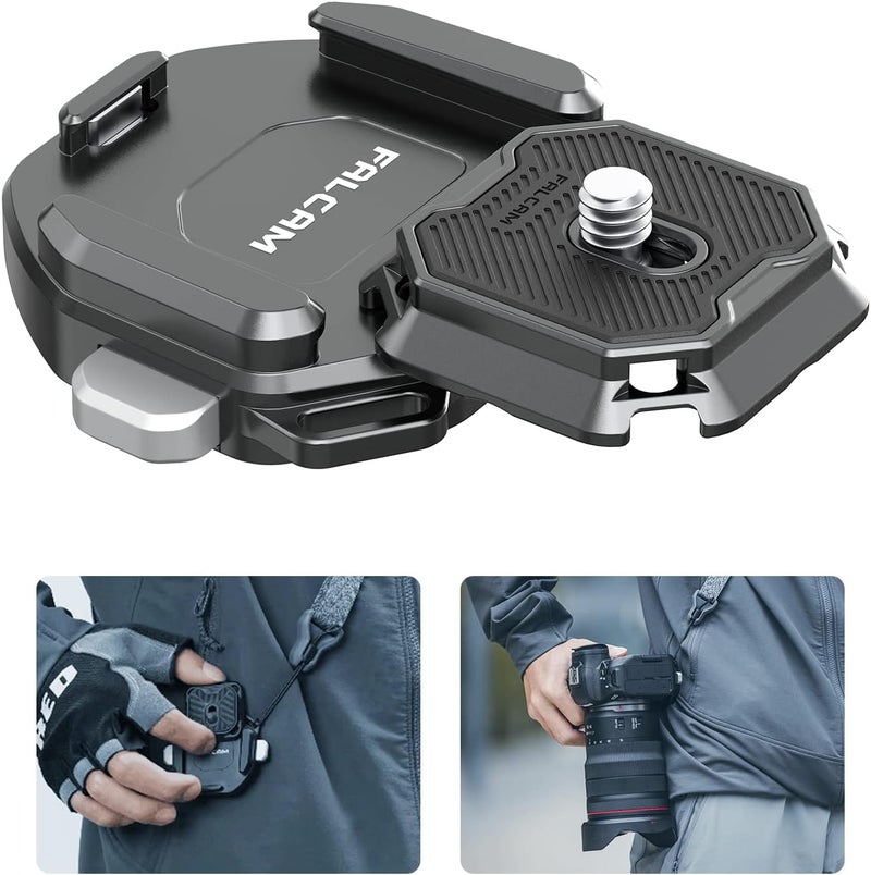 FALCAM F38 Camera Strap Quick Release Kit, Camera Holder for Neck/Shoulder Strap, Plate and Base - 3142 - Image 1