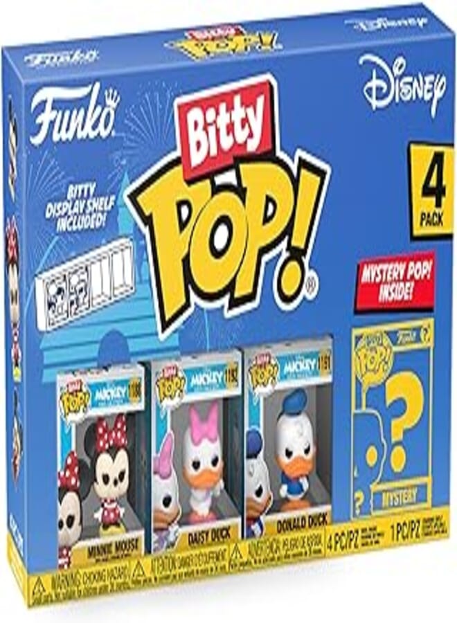 Funko Bitty Pop! Disney Mini Collectible Toys 4-Pack - Minnie Mouse, Daisy Duck, Donald Duck & Mystery Chase Figure (Styles May Vary)