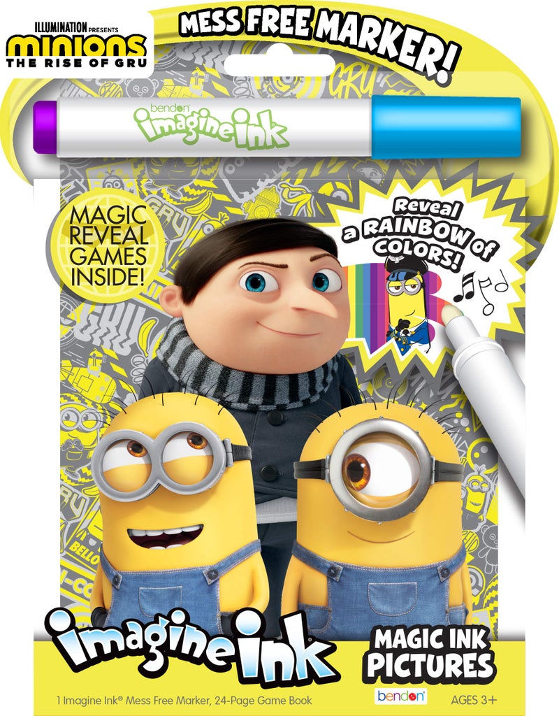 Bendon Publishing Minions Rise of Gru Despicable Me 24Page Imagine Ink with Mess Free Marker 47649 - Image 2