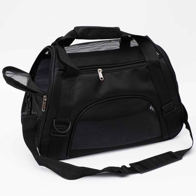 MuchL Pet Carrier Soft-Sided Carriers for Cat Carriers Dog Carrier for Small Medium Cats Dogs Puppies Pet Carrier Airline Approved Cat Dog Pet Travel Carrier (Small, Black) - Image 5