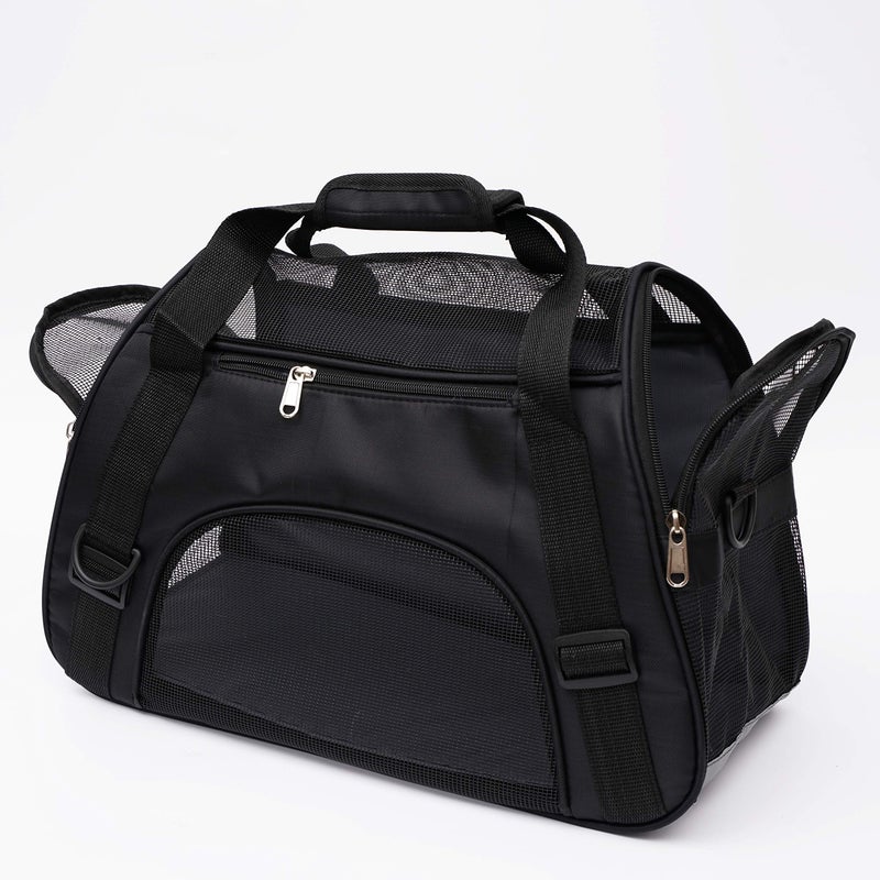 MuchL Pet Carrier Soft-Sided Carriers for Cat Carriers Dog Carrier for Small Medium Cats Dogs Puppies Pet Carrier Airline Approved Cat Dog Pet Travel Carrier (Small, Black) - Image 3