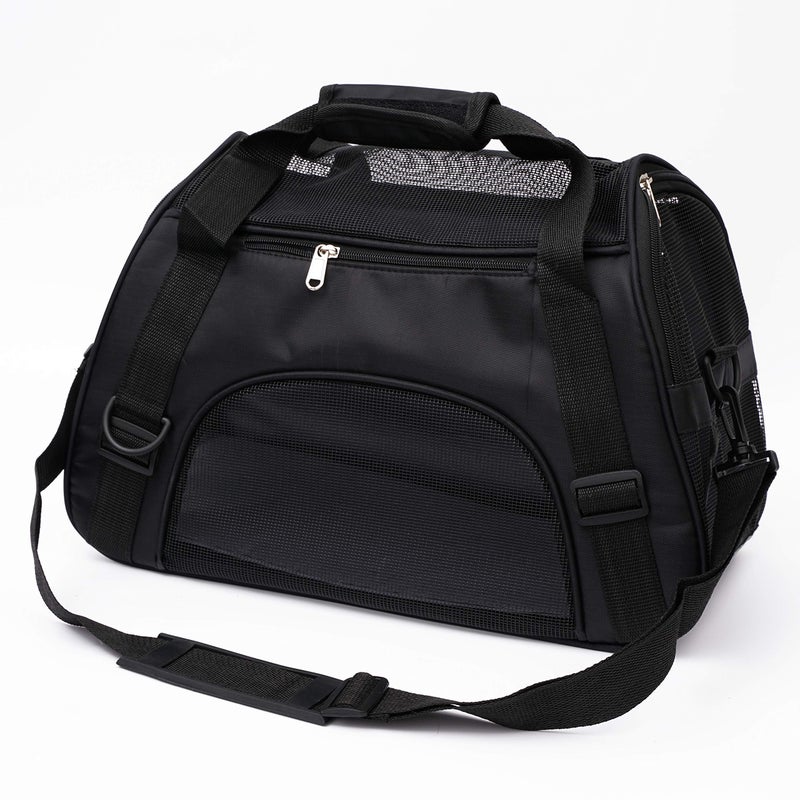 MuchL Pet Carrier Soft-Sided Carriers for Cat Carriers Dog Carrier for Small Medium Cats Dogs Puppies Pet Carrier Airline Approved Cat Dog Pet Travel Carrier (Small, Black) - Image 4
