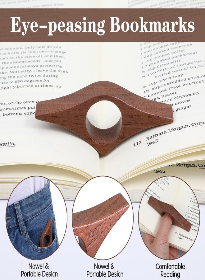 Tyqour Thumb Book Page Holder Walnut Book Opener Holder Smooth Finish Wood Reading Gifts Accessories for Reading Lovers - Image 4