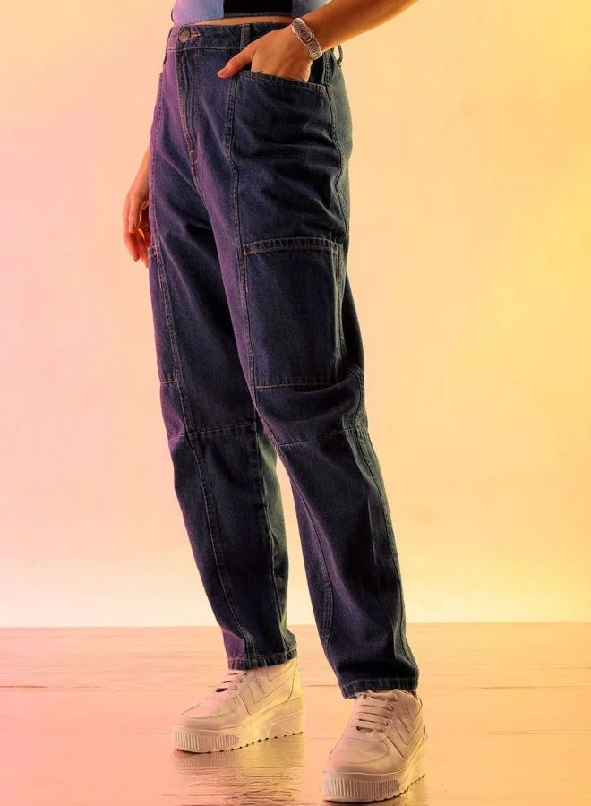 Freehand  Women Relaxed Fit Solid High Rise Jeans  | Best Price UAE