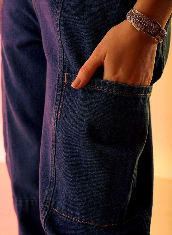 Freehand  Women Relaxed Fit Solid High Rise Jeans  | Best Price UAE