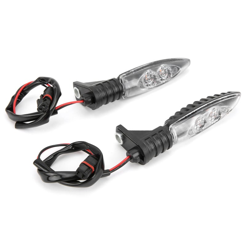 Pair Front Turn Signal Indicator LED Light 12V Replacement for S1000RR R1200GS F800GSClear Lens - Image 1