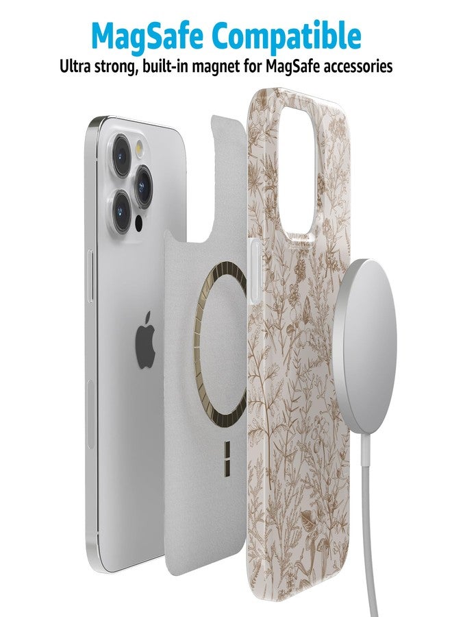 Casely iPhone 15 Pro Max Case | Beige Garden | Neutral Floral | Classic Ultra Slim Case Design | Compatible with MagSafe - Image 3