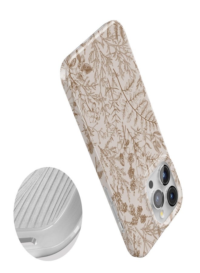 Casely iPhone 15 Pro Max Case | Beige Garden | Neutral Floral | Classic Ultra Slim Case Design | Compatible with MagSafe - Image 4