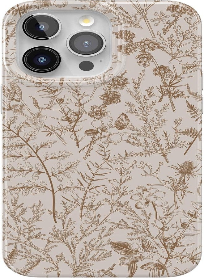 Casely iPhone 15 Pro Max Case | Beige Garden | Neutral Floral | Classic Ultra Slim Case Design | Compatible with MagSafe - Image 1