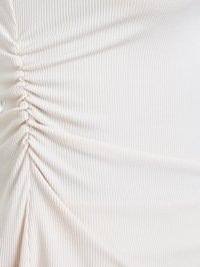 Styli Beige Off-Shoulder Twisted Front Knit Top - Image 5
