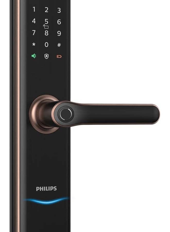 Philips DDL7300-5HWS Smart Lock with Wi-Fi, EasyKey App Control, Fingerprint, RFID, PIN Code, Mechanical Key, Temporary PINs, Automatic Locking Function, Copper Copper - Image 1