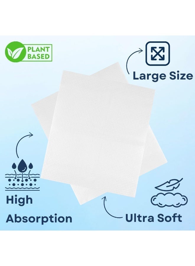 FancyDerm Face towels, Face tissue, Disposable face towels, Facial tissue, 100 count - Pack of 2 - Image 4