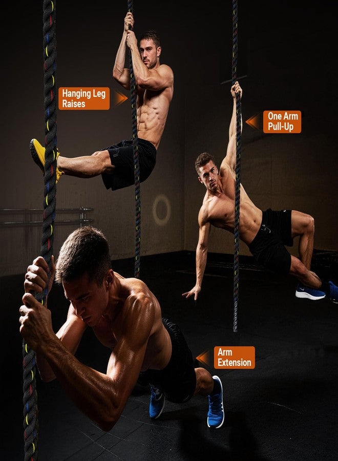 Brobantle Climbing Rope Gym Workout - 1.5 Inch Diameter 10FT Heavy Duty Thick Rope Work Out Exercise Ropes for Adults Home Indoor & Outdoor Fitness and Strength Training - Image 2