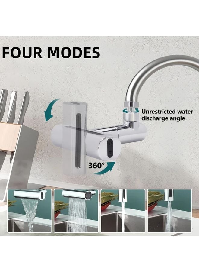 كريستال سيلفري أربعة أوضاع صنبور مطبخ دوار 360 صنبور ماء متعدد الوظائف - Image 2