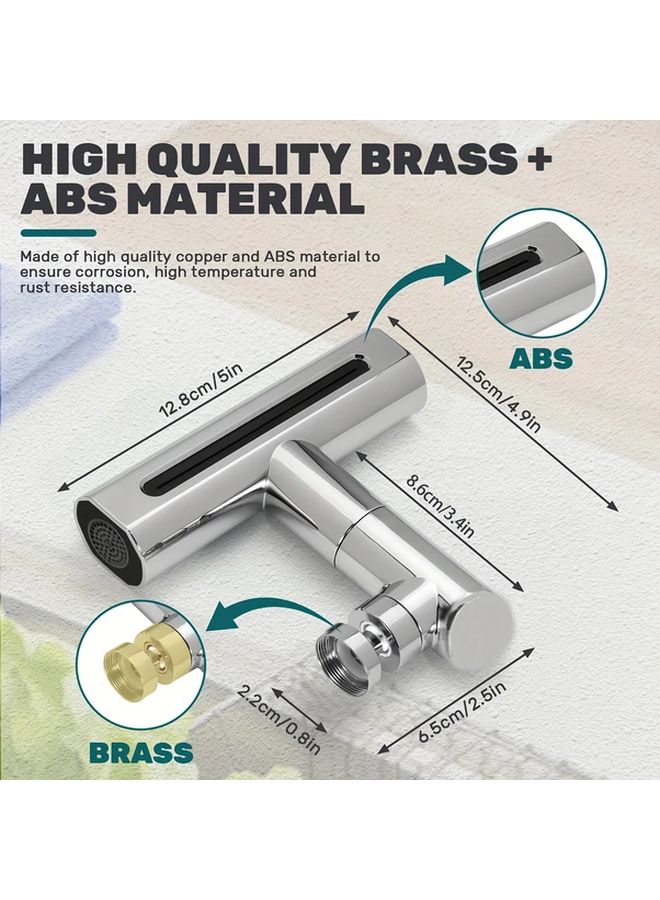 كريستال سيلفري أربعة أوضاع صنبور مطبخ دوار 360 صنبور ماء متعدد الوظائف - Image 4