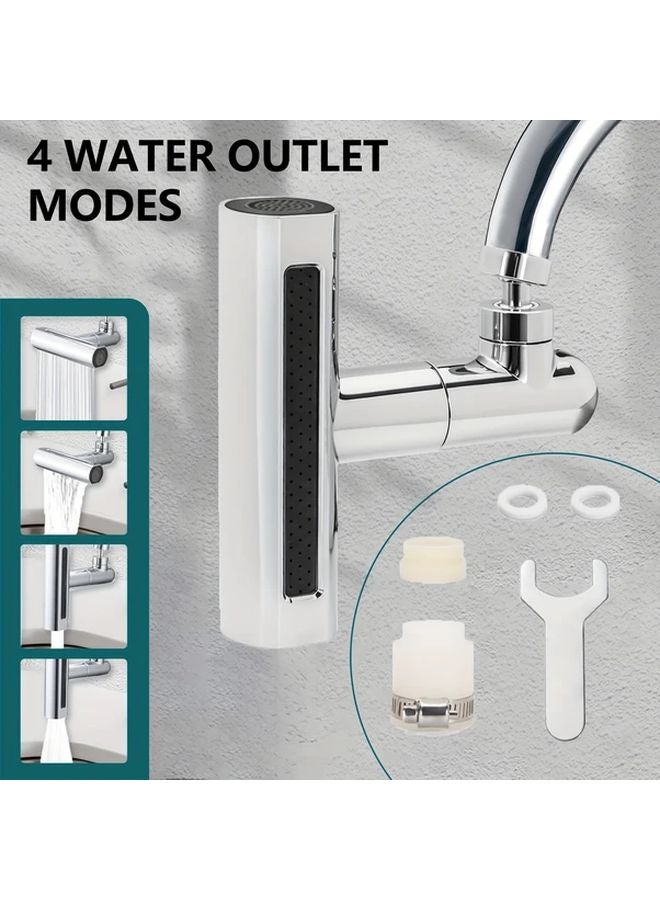 كريستال سيلفري أربعة أوضاع صنبور مطبخ دوار 360 صنبور ماء متعدد الوظائف - Image 3