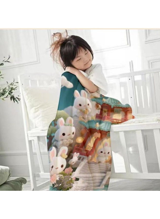 general Baby and children's cartoon flannel thin blanket (warm and comfortable, suitable for sleep, game use) 70cm*100cm - Image 1