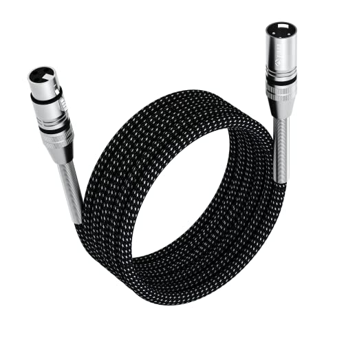 FIBBR XLR Cable 6ft/2M, Microphone Cable Nylon Braided XLR Male to Female Heavy Duty Balanced Microphone Cord Compatible with Preamps/Speaker Systems and More - Image 1