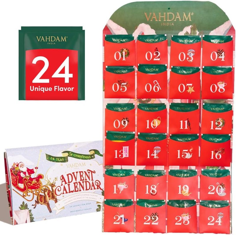 Vahdam تقويم عيد الميلاد للشاي من VAHDAM - إصدار محدود - Image 1