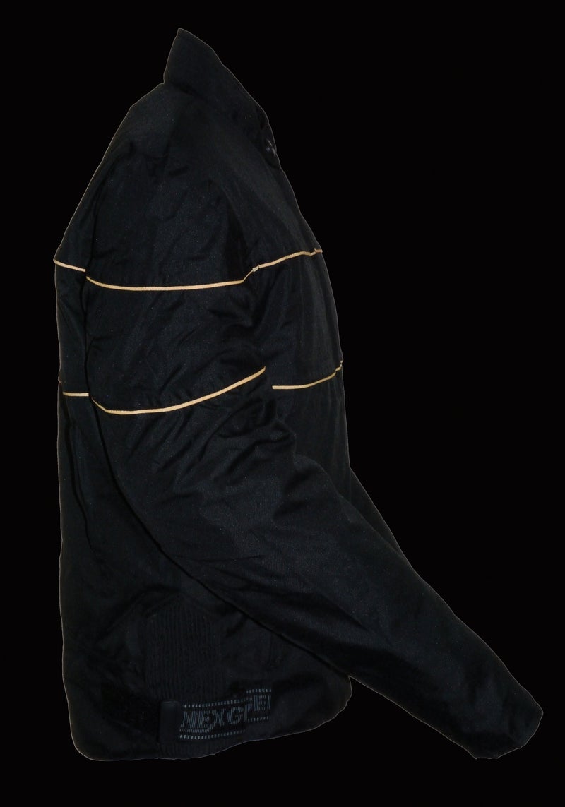 NexGen SH2285 Men's Black with Orange Stripes Scooter Style Textile Jacket - 2X-Large - Image 4