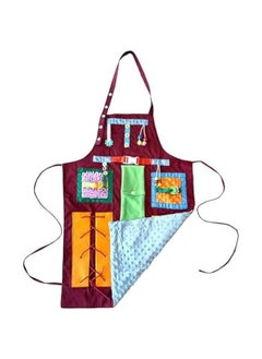 Generic Sensory Apron Sensory Blanket, Hand Exerciser Convenient,Gift,Fidget Blanket Activity Apron for Memory Loss Patients, red  - Image 5