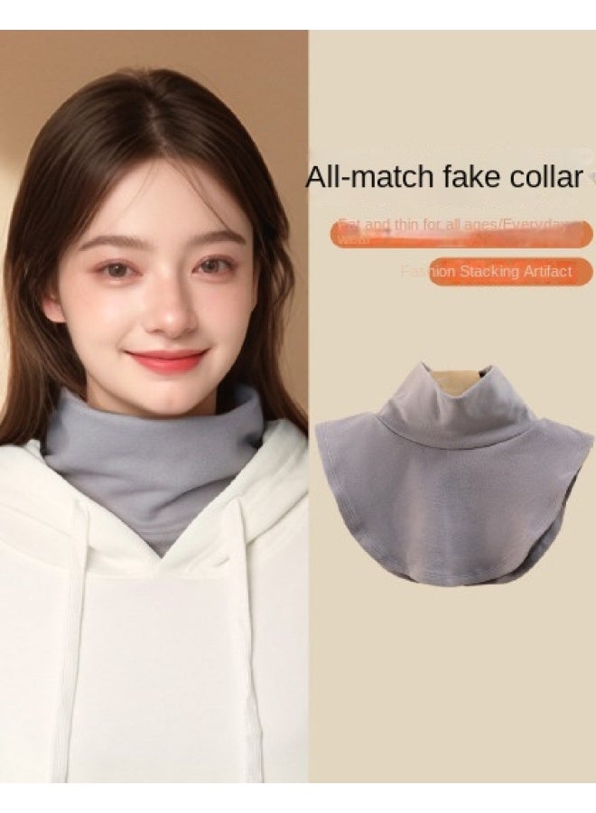pincai High Neck Neck Warmer Pullover False Collar Women's Versatile False Collar Autumn Winter Sweater Decorative Collar Versatile - Image 1