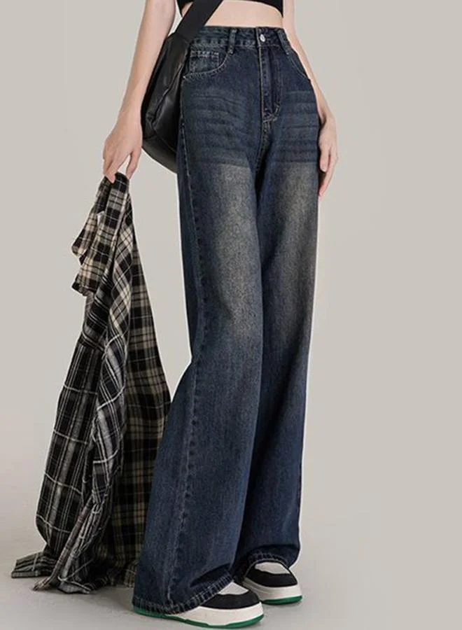 YUNIQEE Blue Straight Fit High-Rise Light Fade Clean Look Jeans